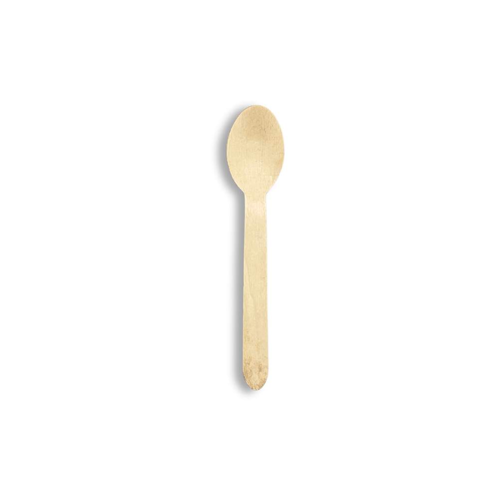 80683 | 6.25" Compostable Wooden Spoon - 1000 Pcs