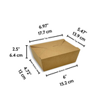 #8 | 45oz Eco-friendly Kraft Foldable Paper Box | 6x4.72x2.5" - size