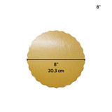 8 Golden Round Cake Paper Pad - Size