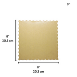 8 Golden Square Cake Paper Pad - Size
