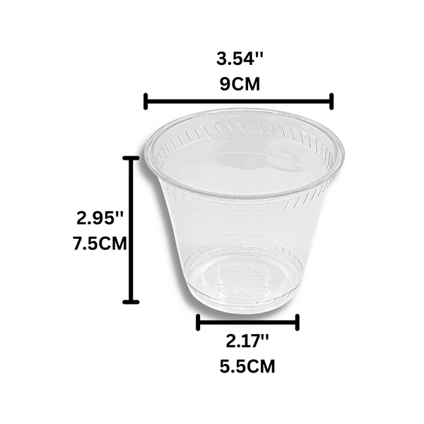 9oz Clear Plastic Dessert Cup - 100 Pcs