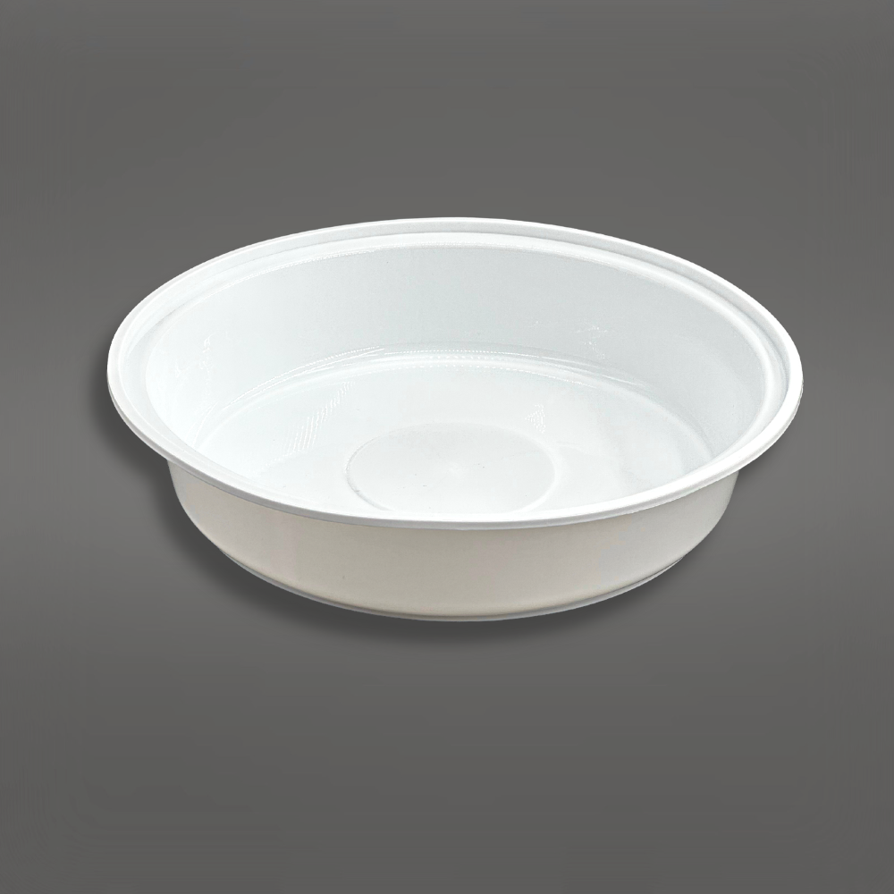 A-1200 | 40oz Microwaveable PP White Round Bowl (Base Only) - 300 Pcs