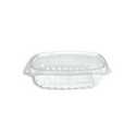 CS24 | 24oz PET Clear Rectangular Hinged Salad Container - front