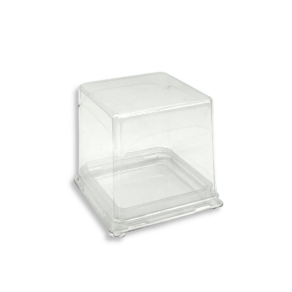 Clear PET Clear Square Cake Box W/ Lid | 3.54x3.35x3.86