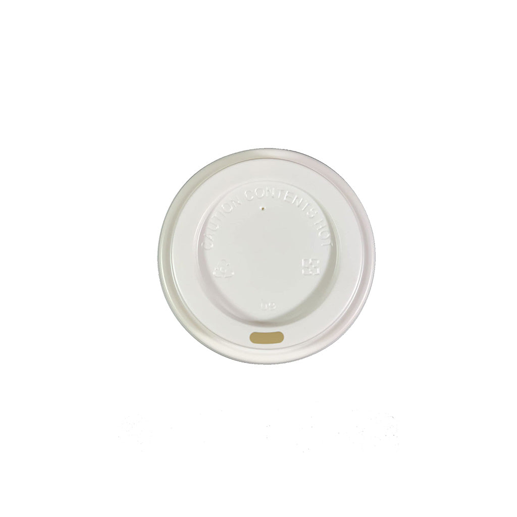 D90 PP | 90mm White Round Lid | Fit 10/12/16/20oz Paper Cup - 1000 Pcs
