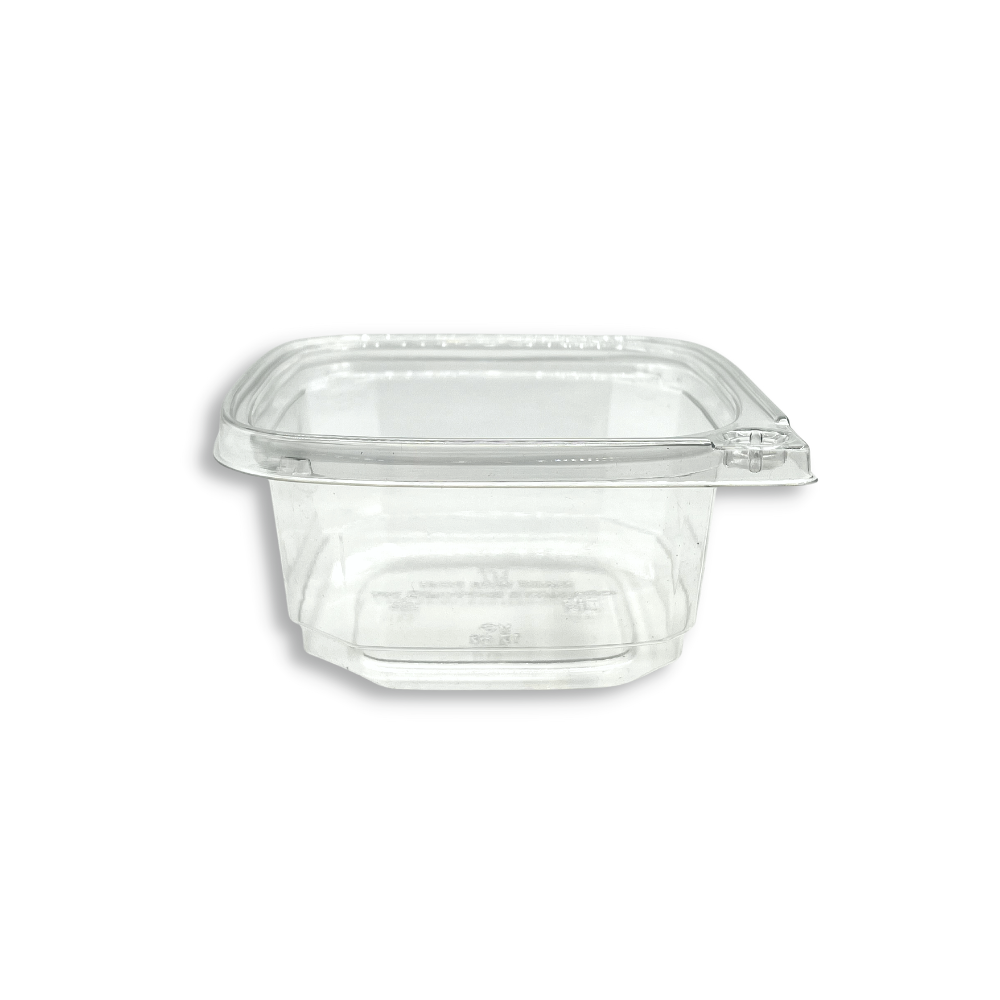 DC-12 12oz PET Clear Safety Lock Square Container (Base Only)-500 Sets ...