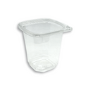 DC-32 | 32oz PET Clear Safety Lock Square Container (Base Only) - 500 Pcs