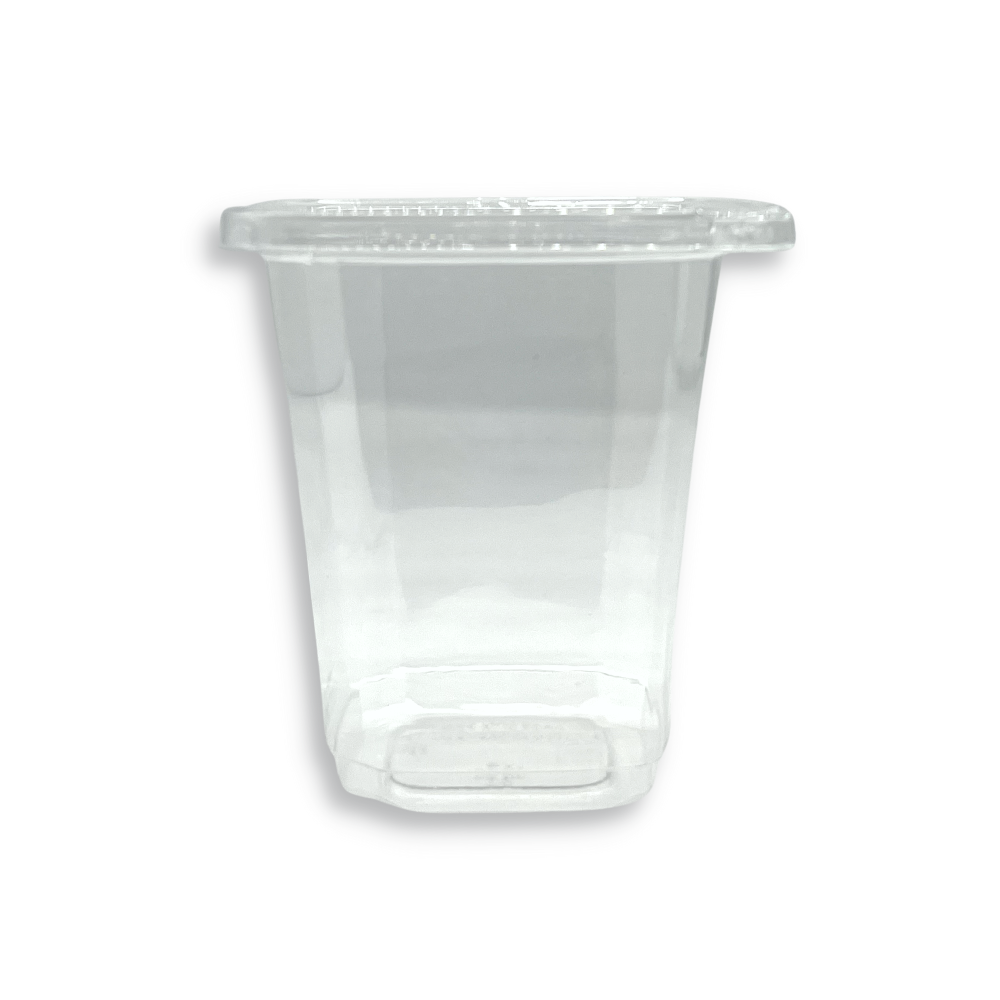 DC-32 | 32oz PET Clear Safety Lock Square Container (Base Only) - side
