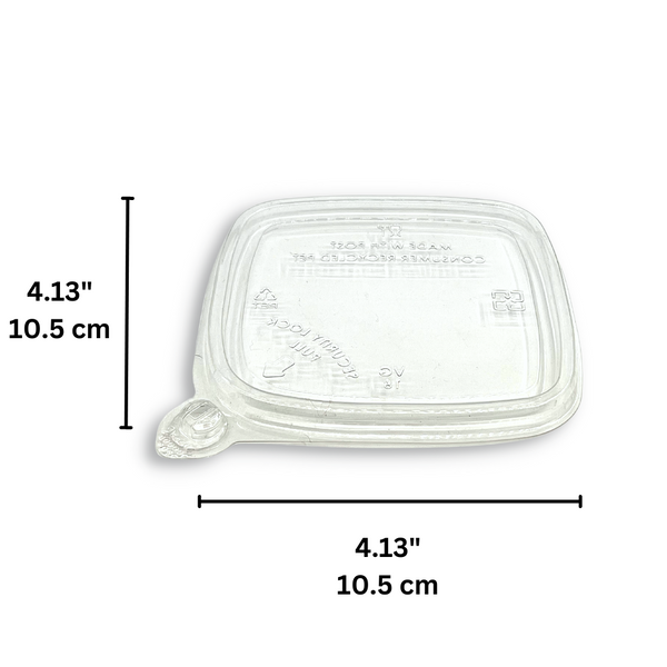 DC-Lid | 105x105mm PET Clear Square Lid | Fit DC-08/12/16/24/32 Container - SIZE