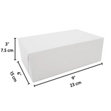 Eco-Friendly White Rectangular Cake Paper Box  9x6x3 - Size