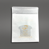 Eco-friendly White Single Toast Bread Sealing Paper Bakery Bag | 8.27"x6.3" - 400 Pcs-back