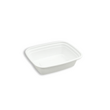 F-6412 Base | TD 12oz Microwaveable PP White Rectangular Food Container (Base Only) - 300 Pcs