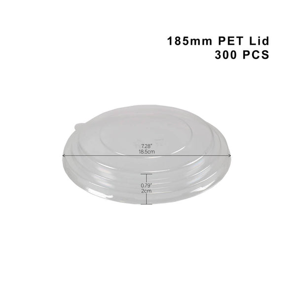 185mm AFP Clear Round Lid | Fit 1300B Paper Bowl (Lid Only) - 300 Pcs-size