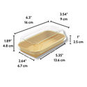 HD-1101 | Eco-friendly Kraft Paper Sushi Tray W/ Plastic Lid | 6.3x3.54x1.89