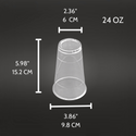 HD-24 | 24oz PET Clear Cold Drink Cup - Size