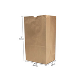 HD-9610 | Recycled Kraft Paper Bag (No Handle)  | 9.75x6x16" - 400 Pcs-size