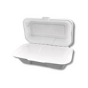 HD-CCS95 | Sugarcane Rectangular Clamshell Food Container | 7.87x4.13x2.56