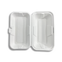 HD-CCS95 | Sugarcane Rectangular Clamshell Food Container | 7.87x4.13x2.56