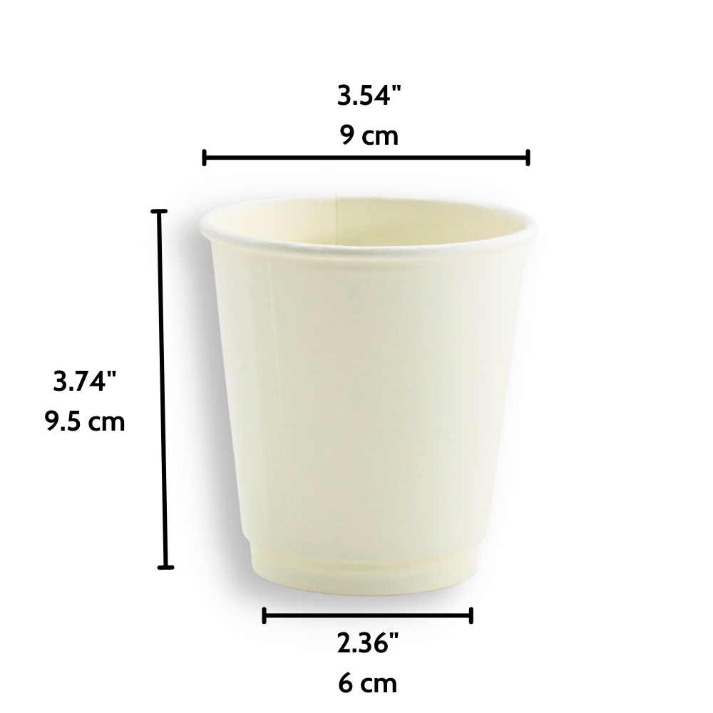 HD 10oz White Double Wall Insulated To Go Coffee Paper Cup - 500 Pcs ...