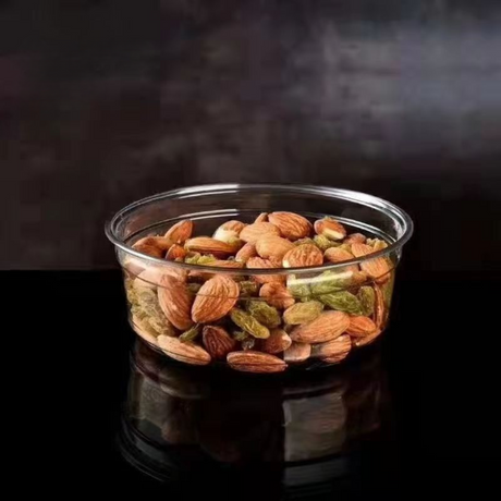 HD 8oz PET Clear Round Salad Container Dessert Cup | 117mm Top - 500 Pcs