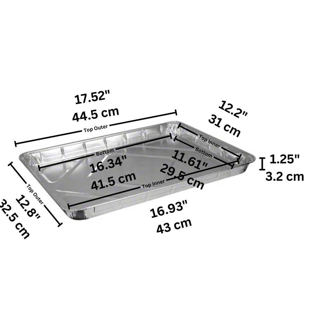 HFA206355 | Half-Size Aluminum Foil Baking Sheet Cake Pan - size