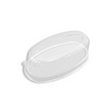 HG202  Clear Oval Cheese Cake Container W Lid  9.45x5.12x3.25 - 300 Sets