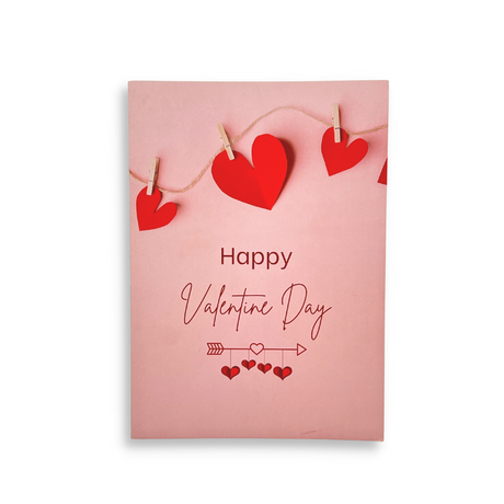 Happy Valentine's Day Card | 7x5" - 5 Pcs