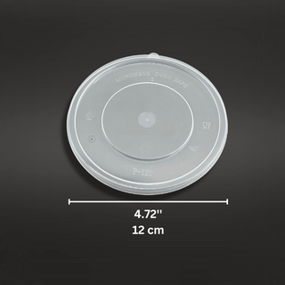 JY-120 | 120mm PP Clear Round Lid | Fit JY-500 Bowl (Lid Only) - 600 Pcs