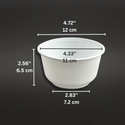 JY-500 | 16oz Microwaveable PP White Round Bowl (Base Only) - size