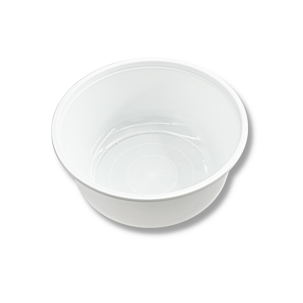 JY-700 | 24oz Microwaveable PP White Round Bowl (Base Only) - top