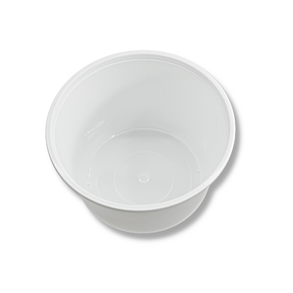 JY-999 | 34oz Microwaveable PP White Bowl (Base Only) - top
