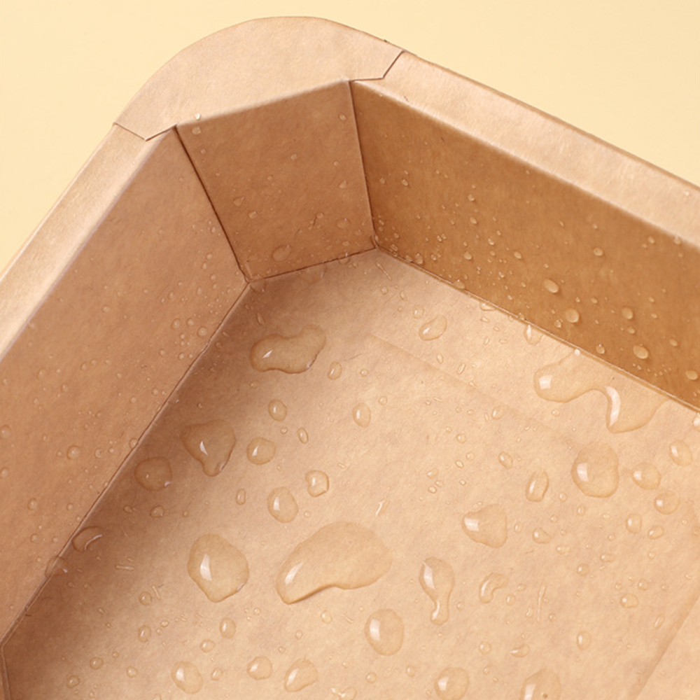 #1000S | 32oz Kraft Square Paper Container | 159x159mm Top - 300 Pcs ...