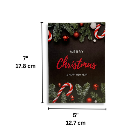 Merry Christmas & Happy New Year Card | 7x5" - size