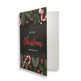 Merry Christmas & Happy New Year Card | 7x5" - open