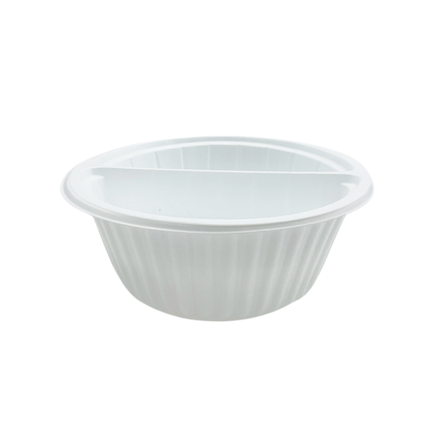 Microwaveable PP White Bowl W/ 2 Compartment Insert (Base + Insert ...