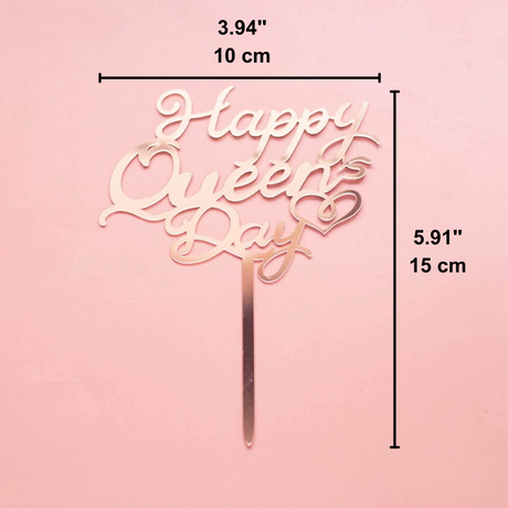Mother's Day Cake Topper Decoration | Happy Queen's Day - Size