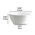 NB36W | 36oz Microwaveable PP White Bowl (Base Only)-size