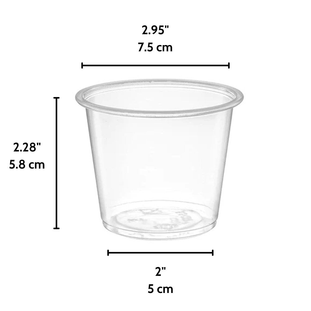 OCY 5.5oz Clear Sauce Cup (Base Only) - 2500 Pcs