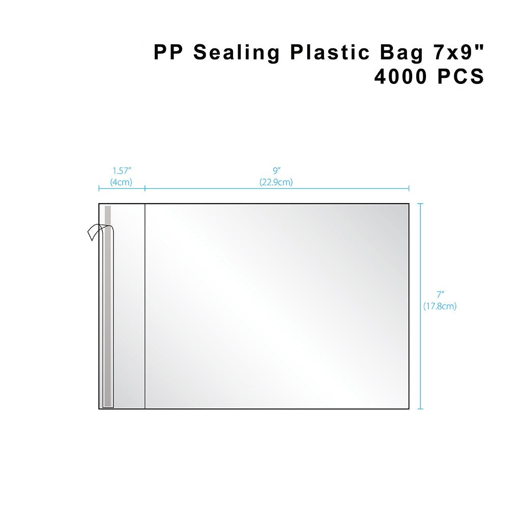 Transparent Self Adhesive PP Bag | 7x9" - 4000 Pcs