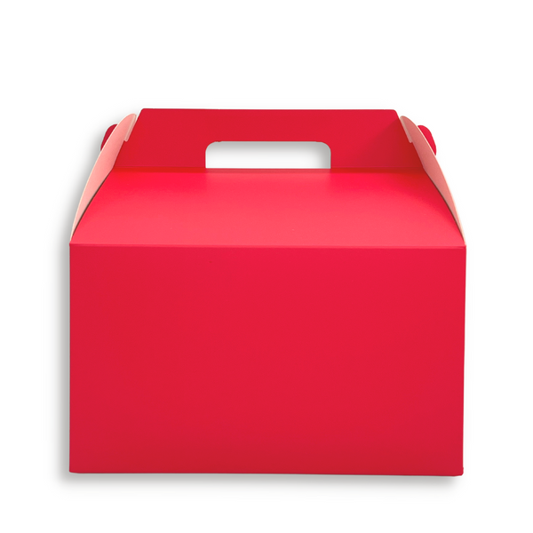 Pink Cake Paper Box W/ Handle | 10.25x10.25x6