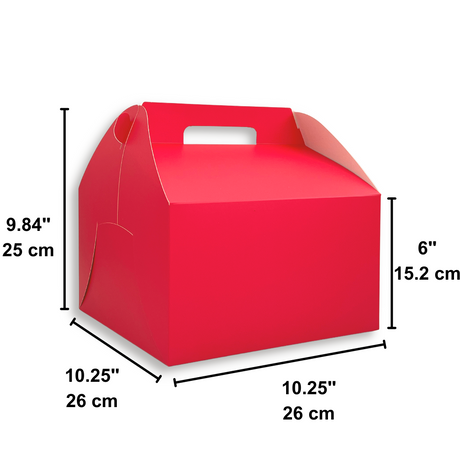 Pink Cake Paper Box W/ Handle | 10.25x10.25x6" - size