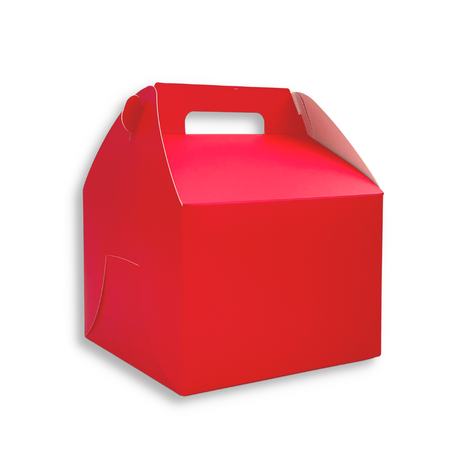 Pink Cake Paper Box W/ Handle | 8.25x8.25x6" - 100 Pcs