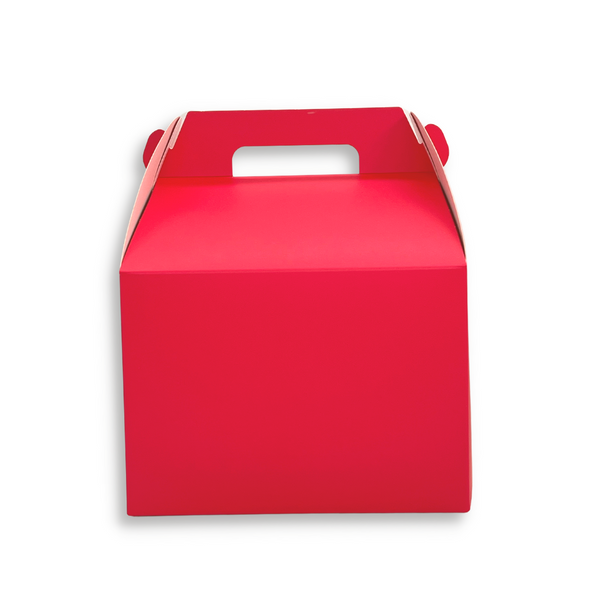 Pink Cake Paper Box W/ Handle | 8.25x8.25x6
