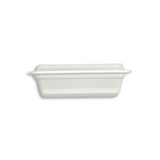 RE-24 | HD 24oz Microwaveable PP White Rectangular Container W/ Lid - side