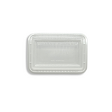 RE-24 | HD 24oz Microwaveable PP White Rectangular Container W/ Lid - top