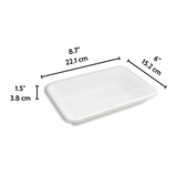 RE-28 | HD 28oz Microwaveable PP White Rectangular Food Container W/ Lid -150 Sets