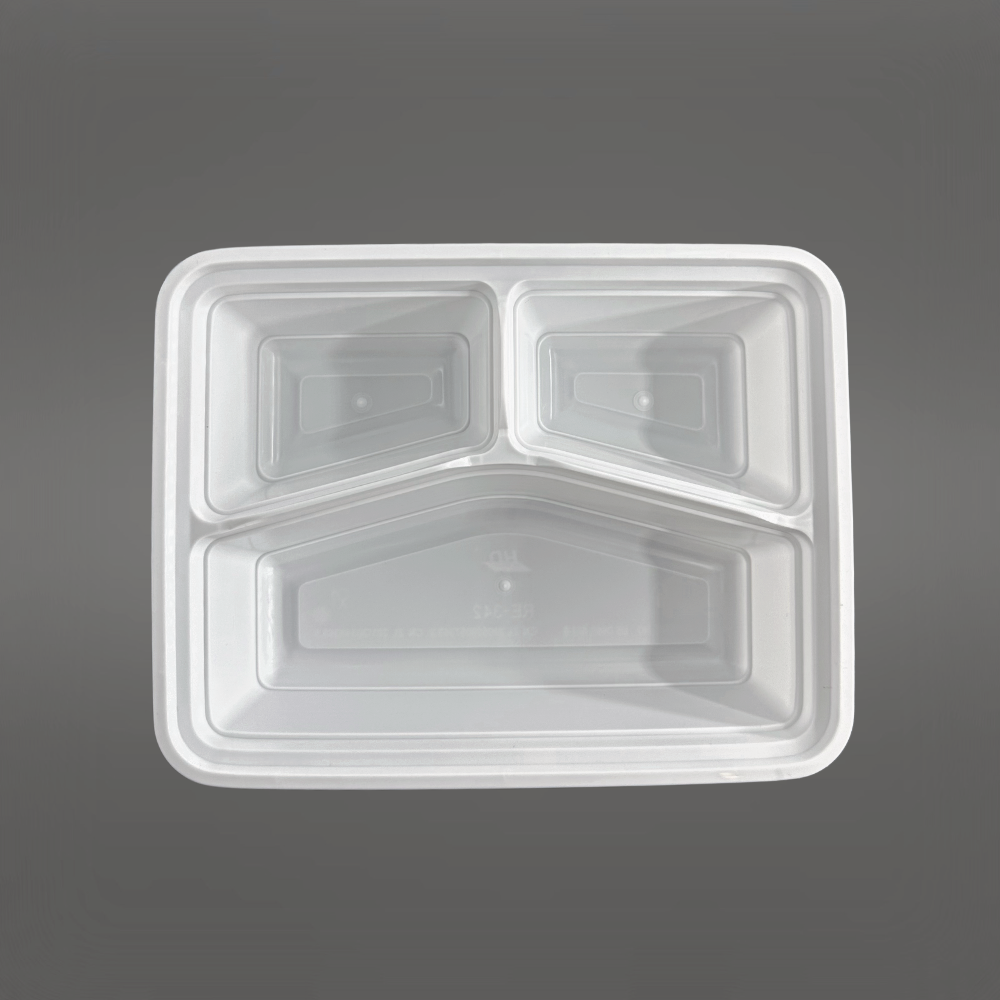 RE-342 (w/Regular) White 3 Compt. Rect. Plastic Container – HD Bio ...