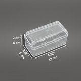 Rectangular Clear Cake Container W/ Lid | 4.72x2.36x2.36" - size