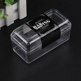 Rectangular Clear Cake Container W/ Lid | 4.72x2.36x2.36" - with sticker