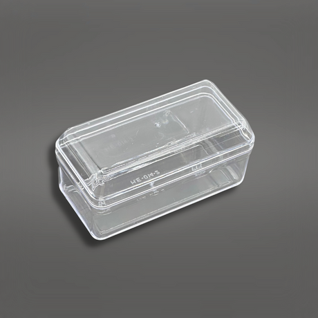 Rectangular Clear Cake Container W/ Lid | 4.72x2.36x2.36" - 320 Sets